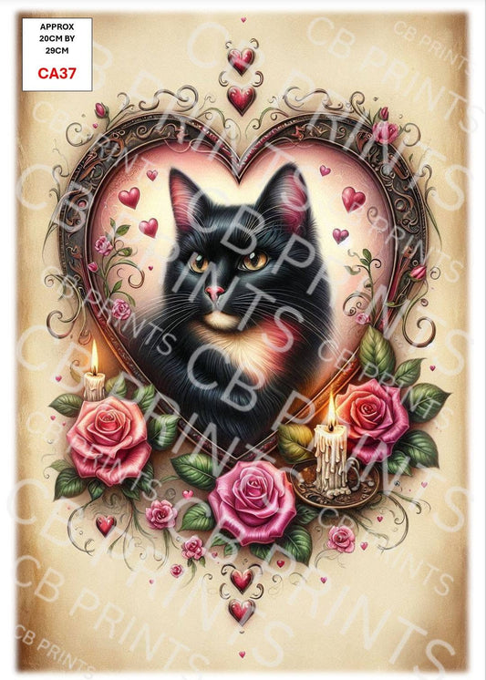 Cat Decoupage Paper CA37 – Mulberry Paper Print