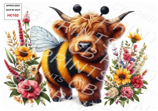Highland Cow Decoupage Print HC102 | Mulberry Paper