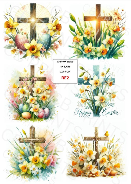 Religious Easter Decoupage Paper RE2 – Mulberry Paper Print
