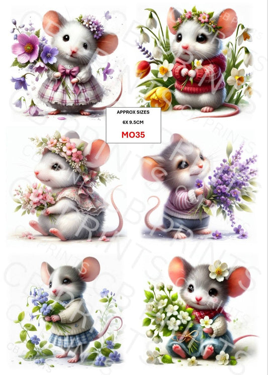 Mouse Decoupage Paper MO35 – Mulberry Paper Print