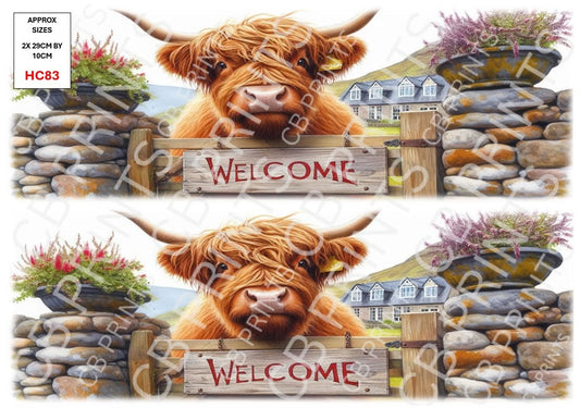 Highland Cow Decoupage Print HC83 | Mulberry Paper