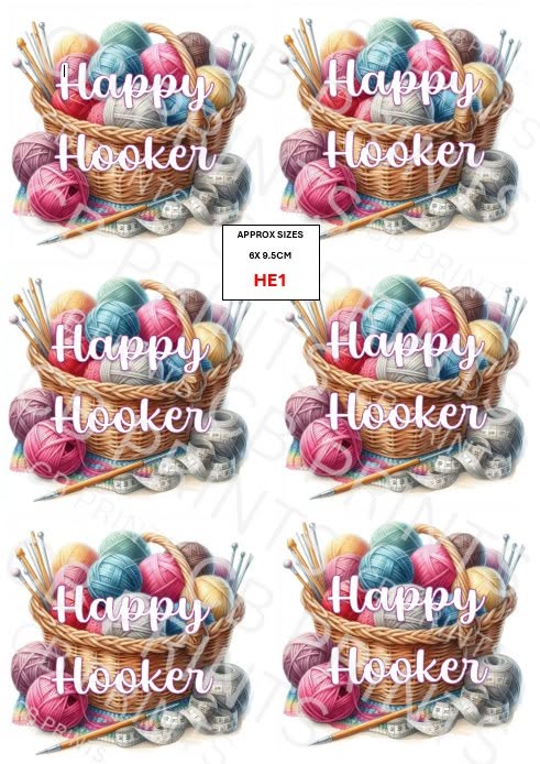 Crochet Decoupage Paper Print HE1 | Mulberry Paper | CB Paper Prints