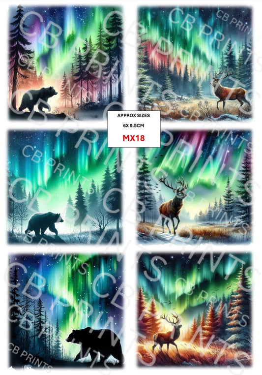 Mixed Animal Decoupage Print MX18 | Mulberry Paper
