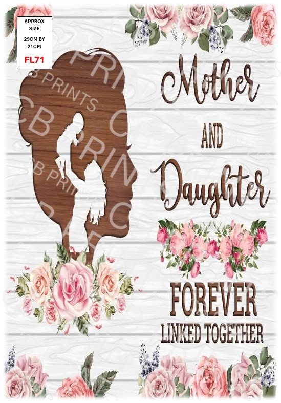Mother's Day Decoupage Print FL71 | Mulberry Paper