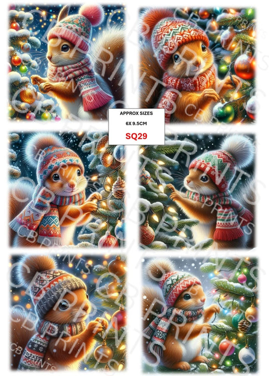 Squirrel Decoupage Print SQ29 | Mulberry Paper