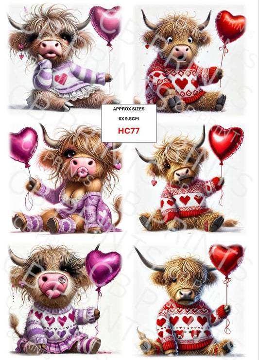 Highland Cow Decoupage Print HC77 | Mulberry Paper