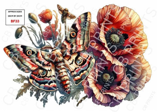 Butterfly Decoupage Paper Print BF33 – Mulberry Paper