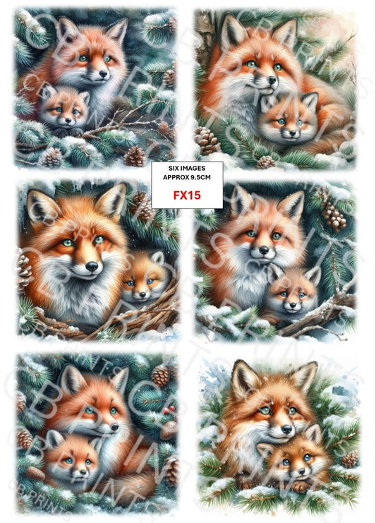 Fox Decoupage Print FX15 | Mulberry Paper