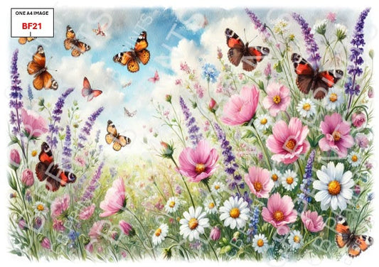 Butterfly Decoupage Paper Print BF21 – Mulberry Paper