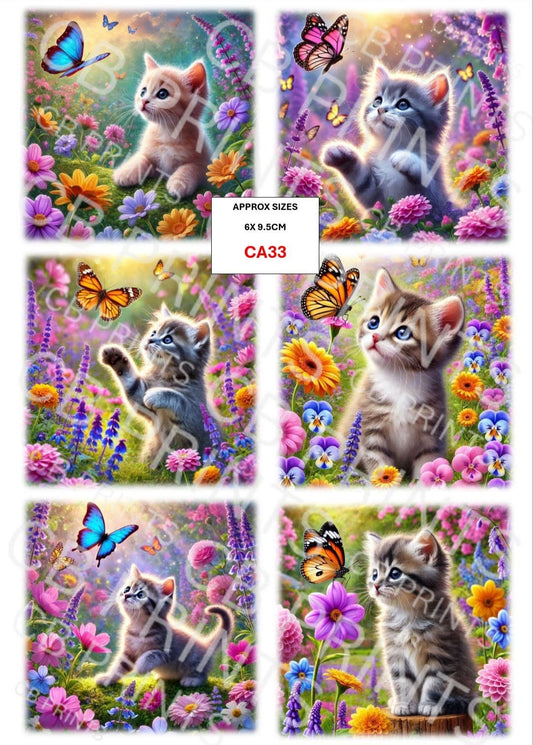 Cat Decoupage Paper CA33 – Mulberry Paper Print