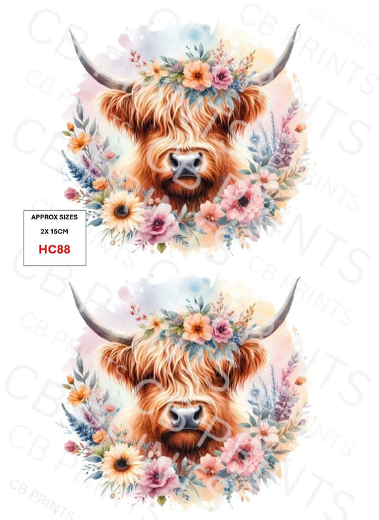 Highland Cow Decoupage Print HC88 | Mulberry Paper