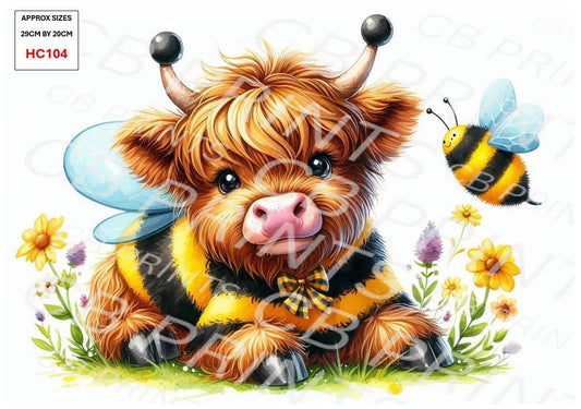 Highland Cow Decoupage Print HC104 | Mulberry Paper