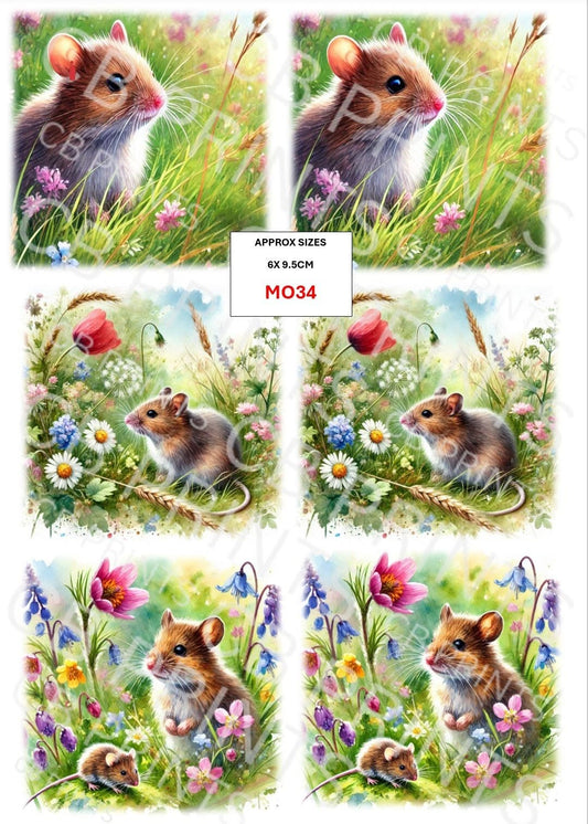 Mouse Decoupage Paper MO34 – Mulberry Paper Print