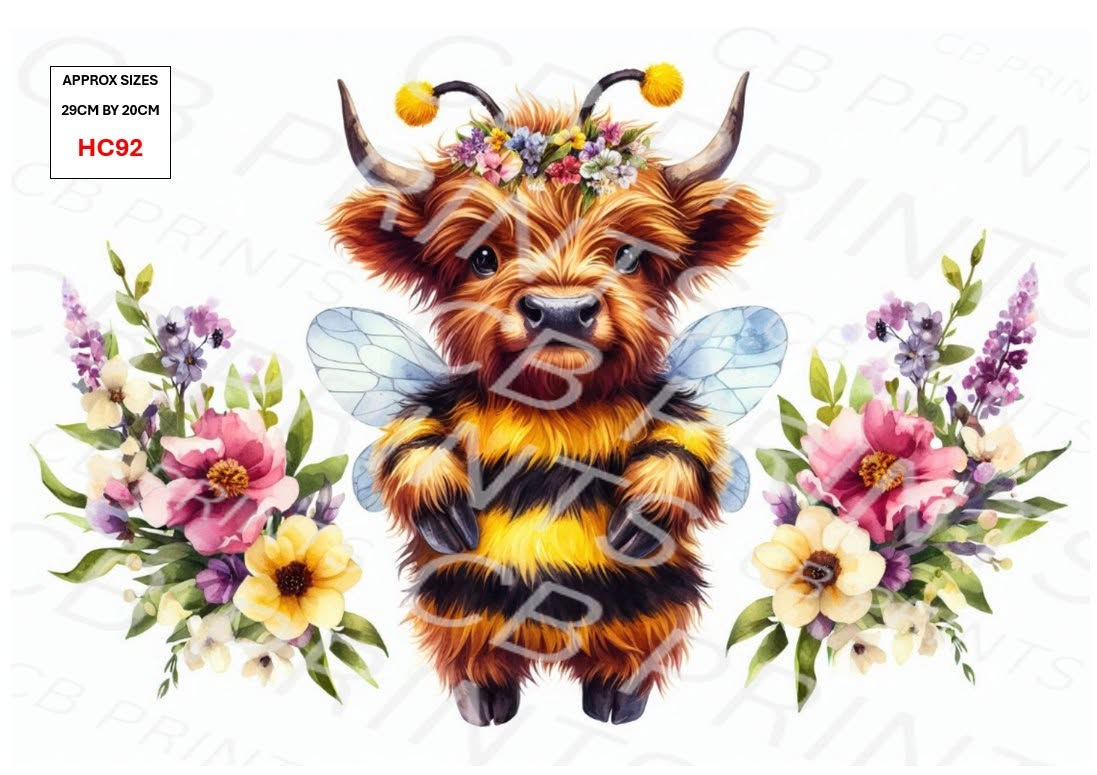 Highland Cow Decoupage Print HC92 | Mulberry Paper