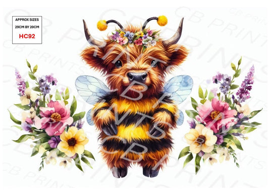 Highland Cow Decoupage Print HC92 | Mulberry Paper
