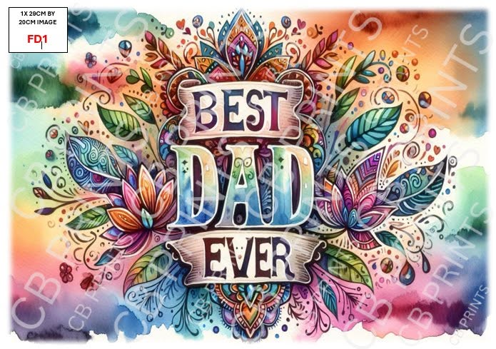 Father's Day Decoupage Print FD1 | Mulberry Paper