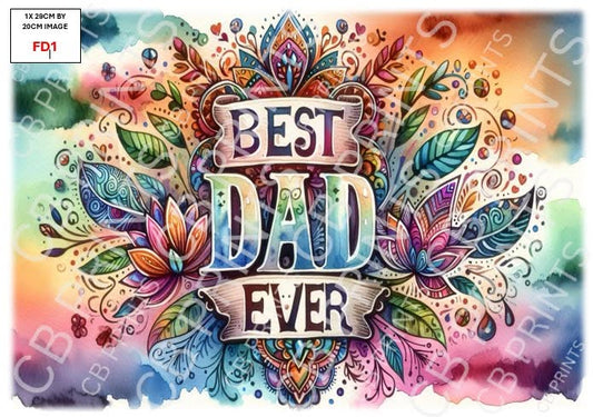 Father's Day Decoupage Print FD1 | Mulberry Paper