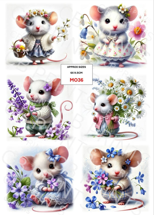 Mouse Decoupage Paper MO36 – Mulberry Paper Print