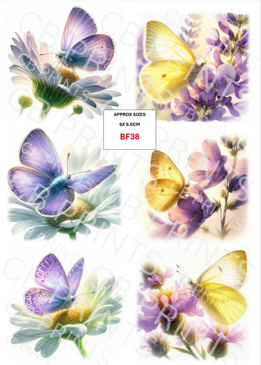 Butterfly Decoupage Paper Print BF38 – Mulberry Paper