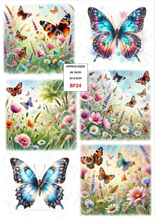 Butterfly Decoupage Paper Print BF24 – Mulberry Paper