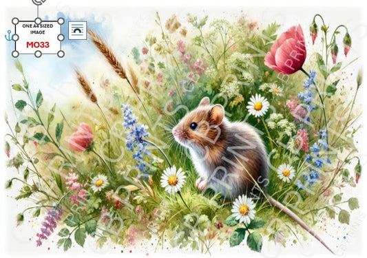 Mouse Decoupage Paper MO33 – Mulberry Paper Print