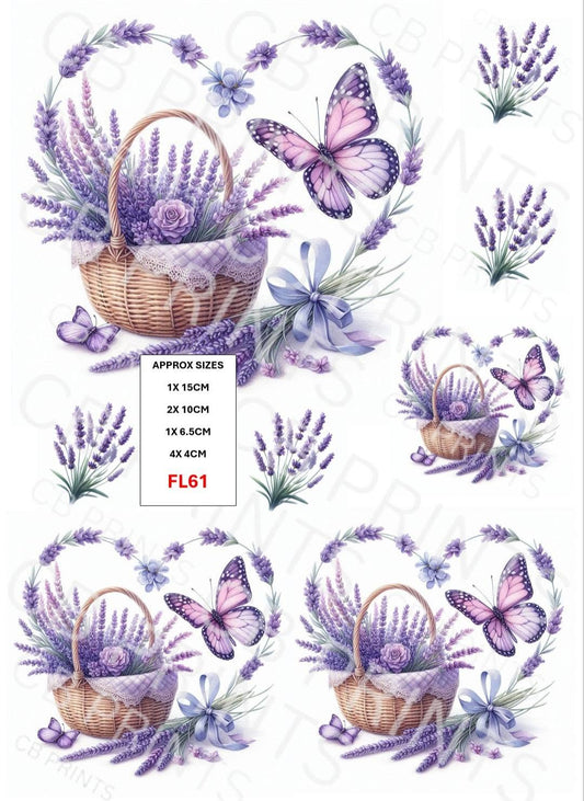 Butterfly Decoupage Paper Print FL61 – Mulberry Paper