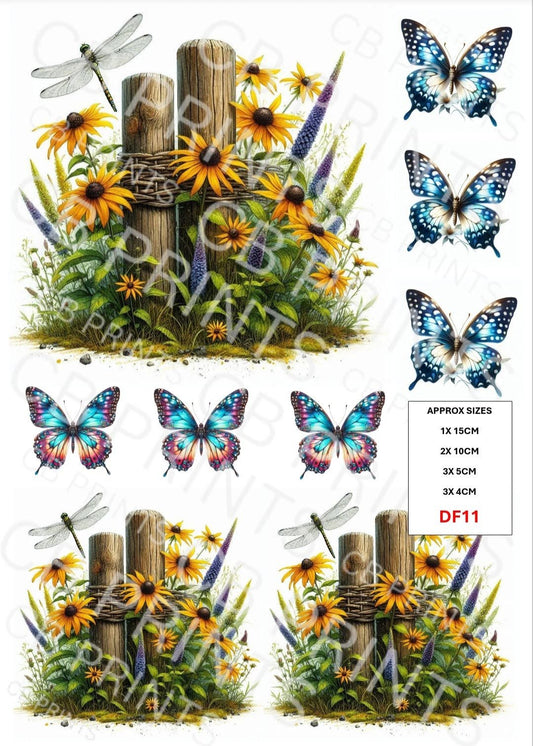 Dragonfly Decoupage Paper Print DF11 – Mulberry Paper