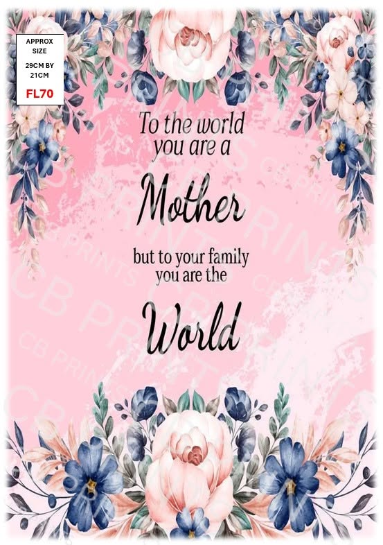 Mother's Day Decoupage Print FL70 | Mulberry Paper