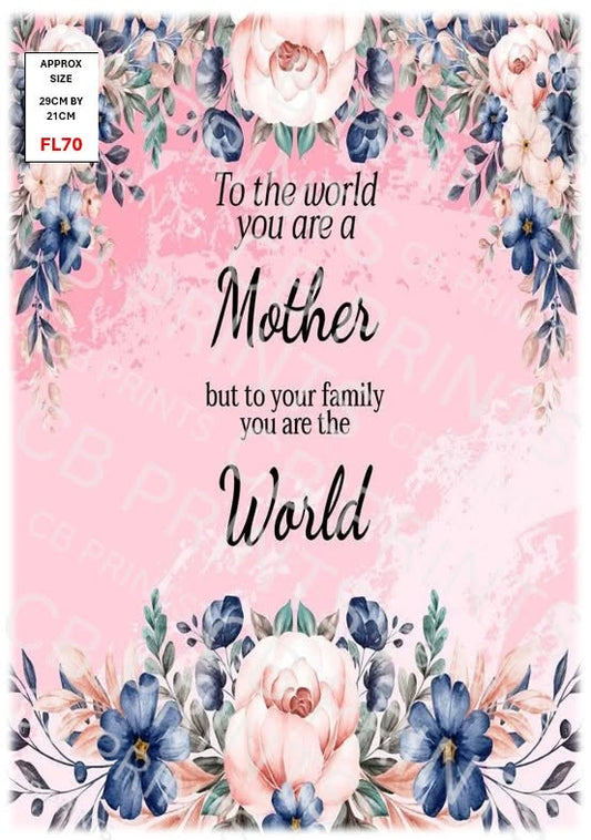 Mother's Day Decoupage Print FL70 | Mulberry Paper