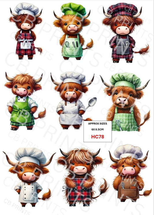 Highland Cow Decoupage Print HC78 | Mulberry Paper