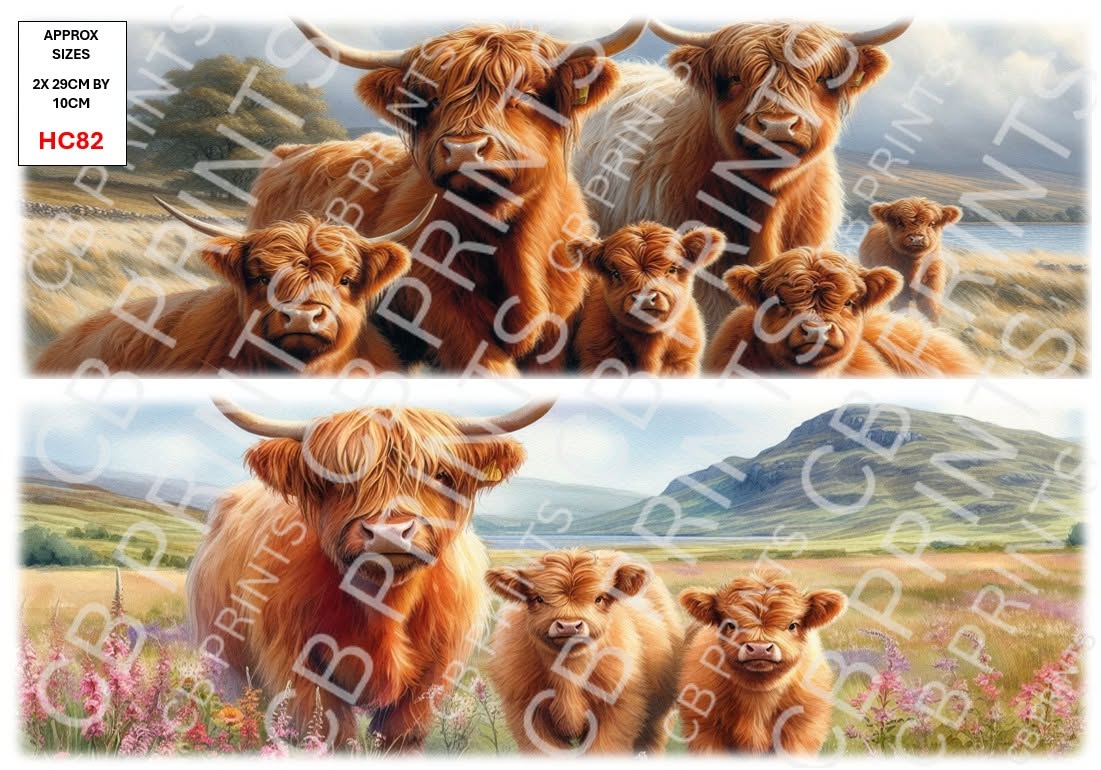 Highland Cow Decoupage Print HC82 | Mulberry Paper