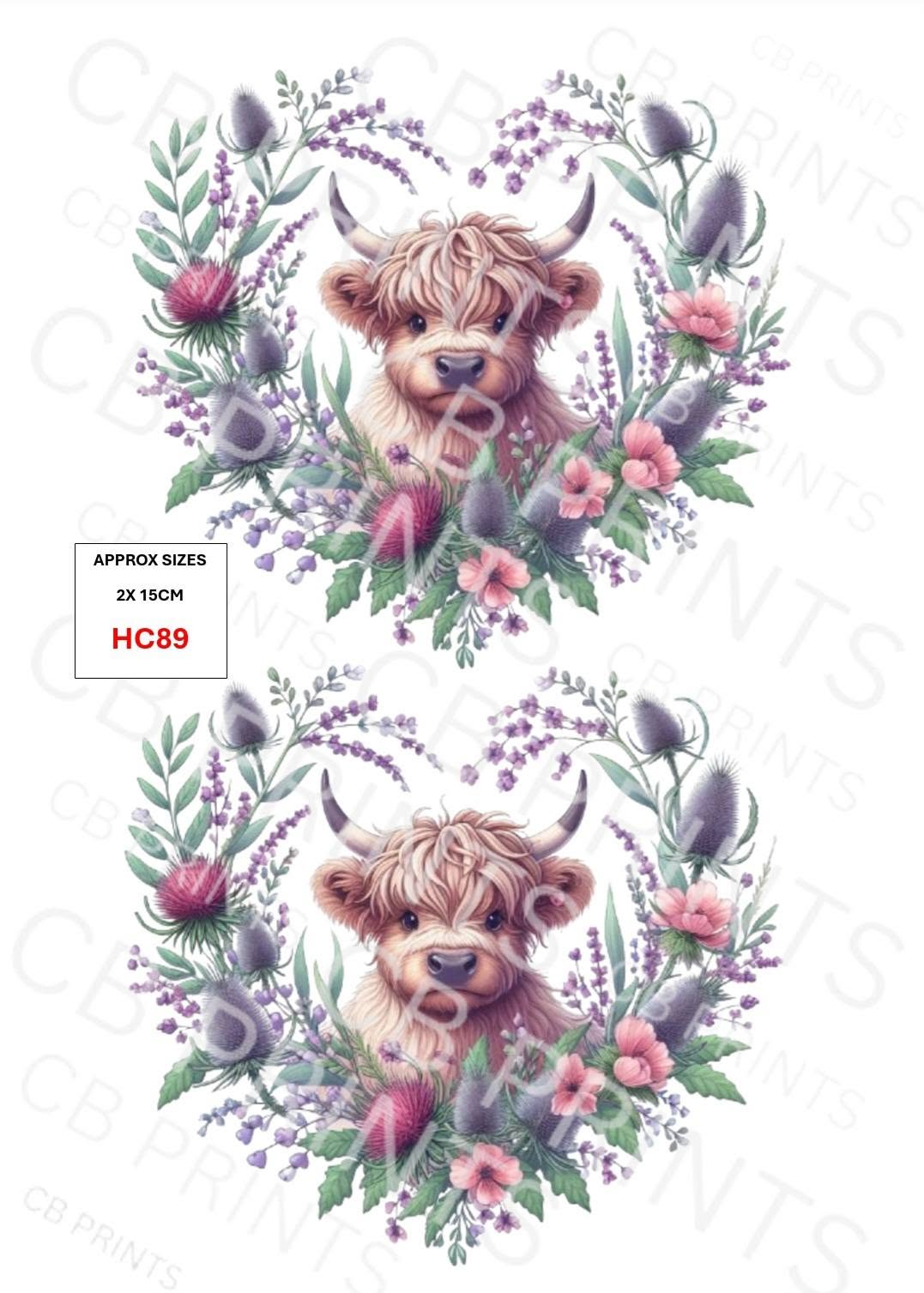 Highland Cow Decoupage Print HC89 | Mulberry Paper
