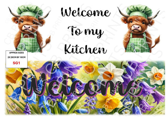 Highland Cow and flower Decoupage Print SG1 | Mulberry Paper