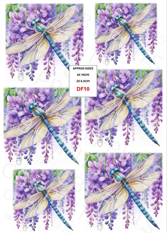 Dragonfly Decoupage Paper Print DF10 – Mulberry Paper
