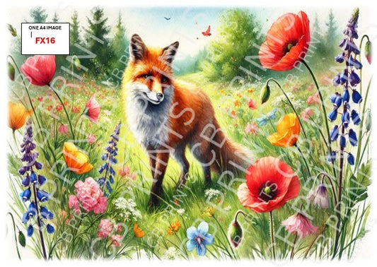 Fox Decoupage Print FX16 | Mulberry Paper