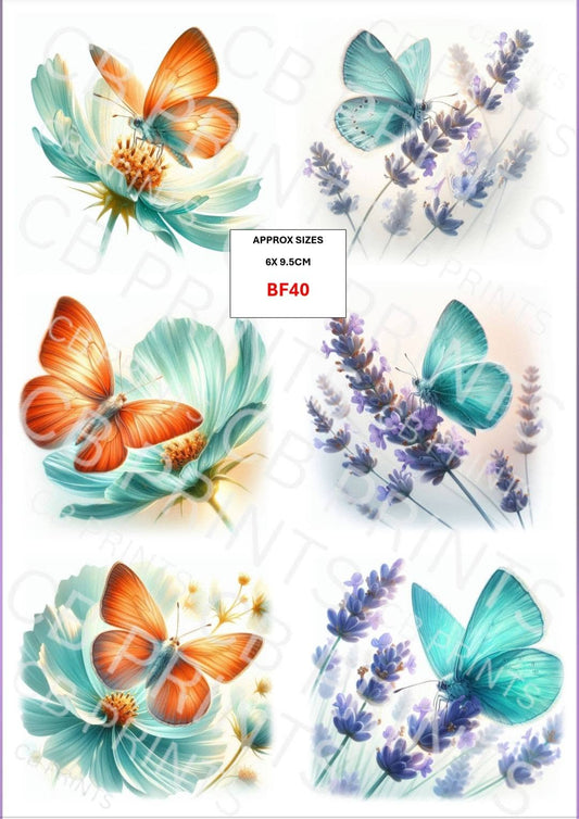 Butterfly Decoupage Paper Print BF40 – Mulberry Paper