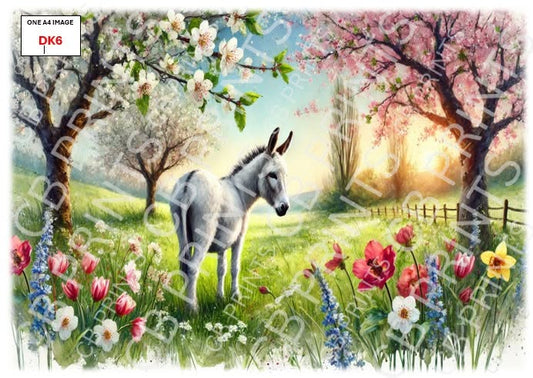 Donkey Decoupage Paper DK6 – Mulberry Paper Print