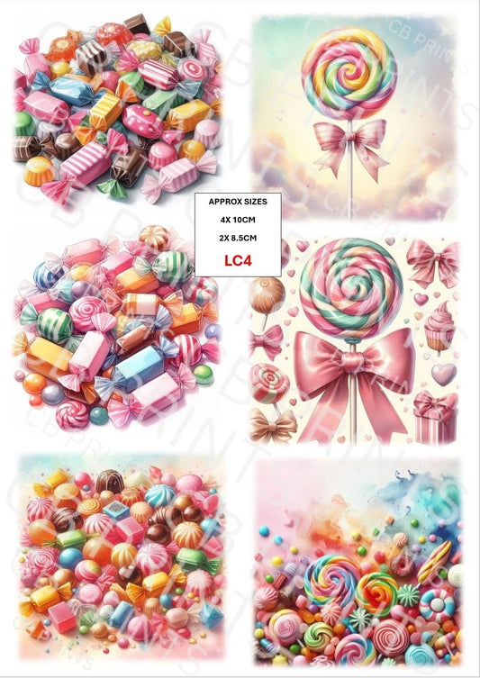 Sweet Themed Decoupage Paper LC4 – Mulberry Paper Print