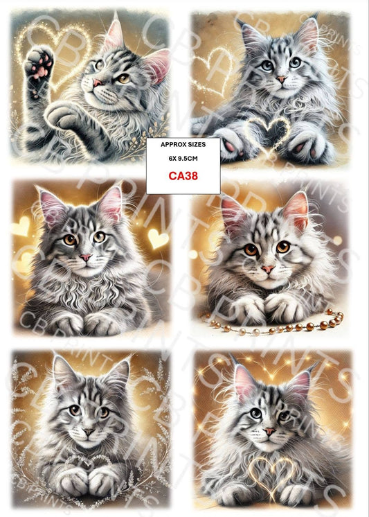 Cat Decoupage Paper CA38 – Mulberry Paper Print