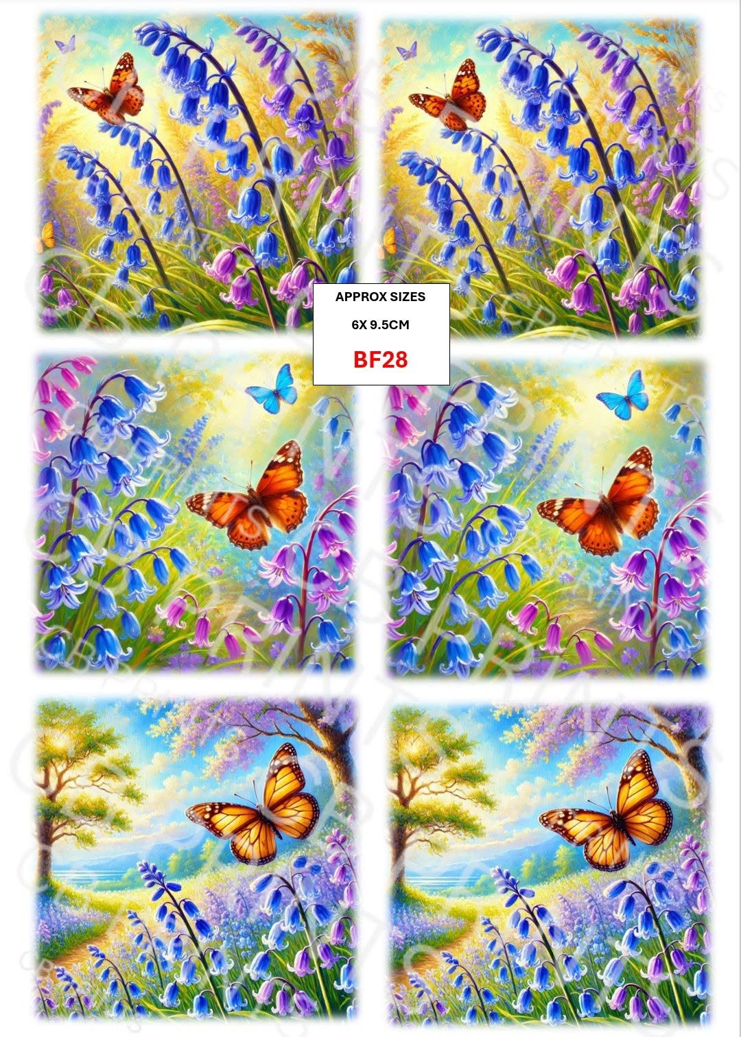 Butterfly Decoupage Paper Print BF28 – Mulberry Paper