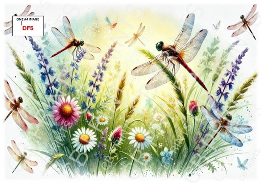 Dragonfly Decoupage Paper Print DF5 – Mulberry Paper