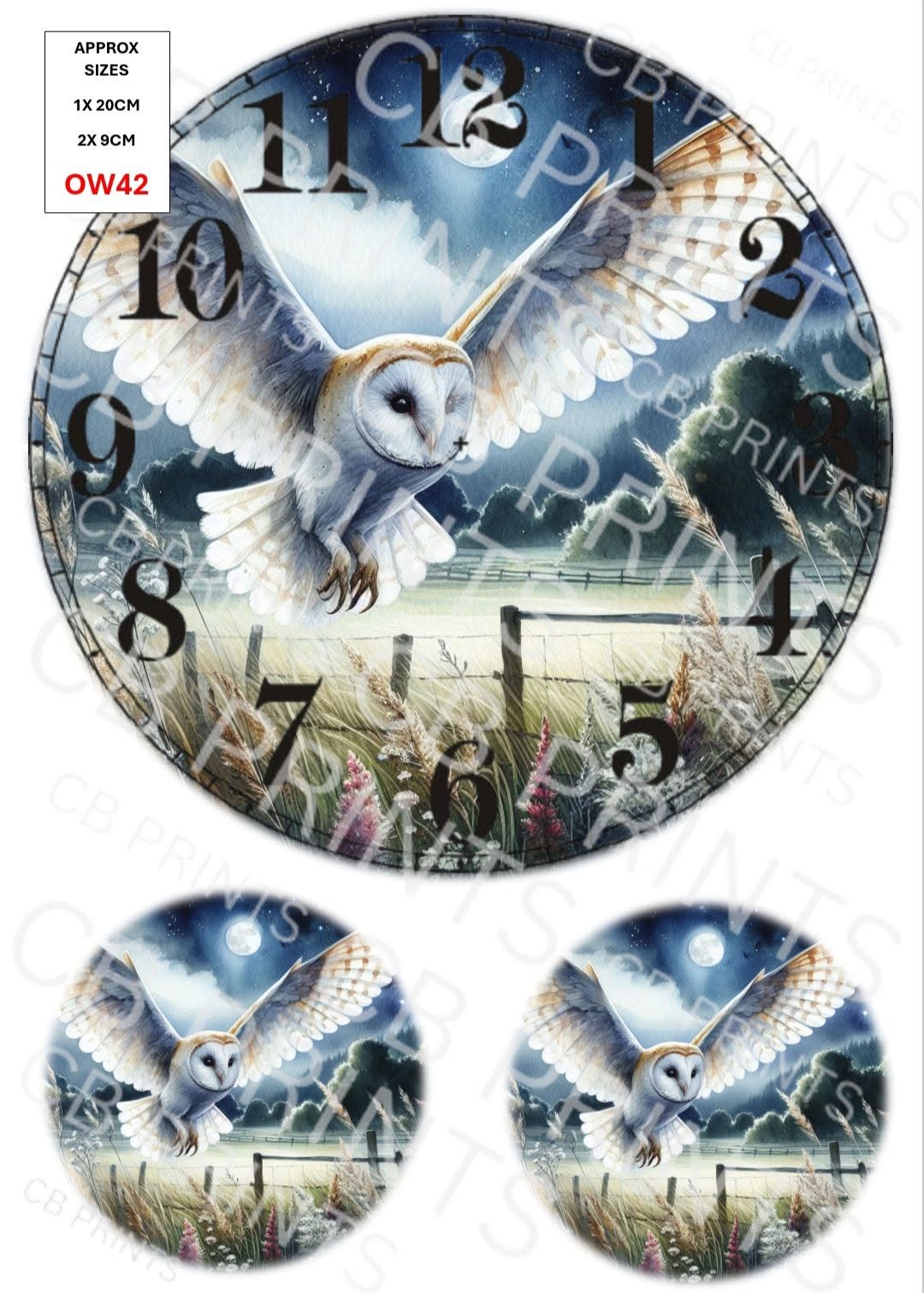 Owl Decoupage Paper Print OW42 – Mulberry Paper