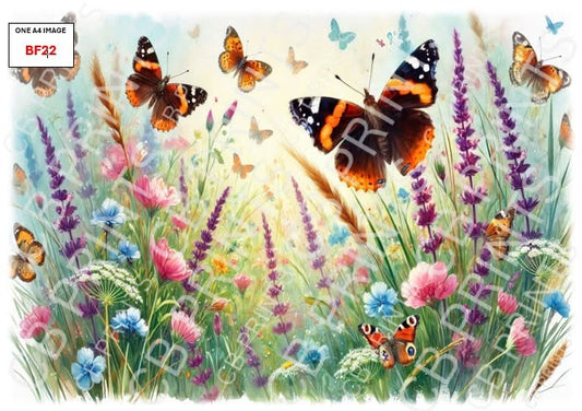 Butterfly Decoupage Paper Print BF22 – Mulberry Paper