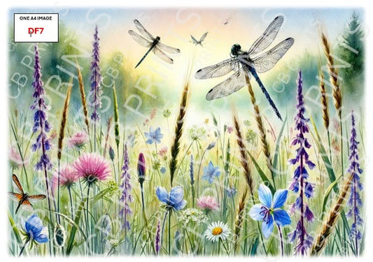 Dragonfly Decoupage Paper Print DF7 – Mulberry Paper