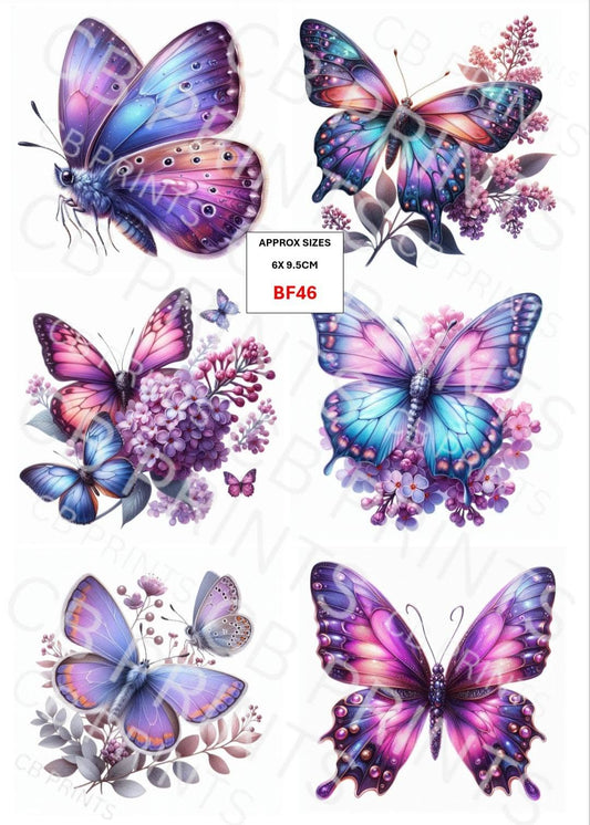 Butterfly Decoupage Paper Print BF46 – Mulberry Paper