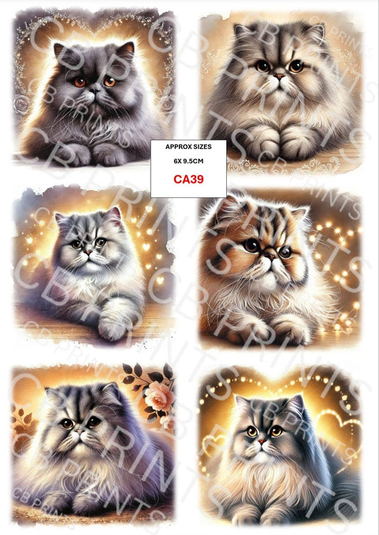 Cat Decoupage Paper CA39 – Mulberry Paper Print