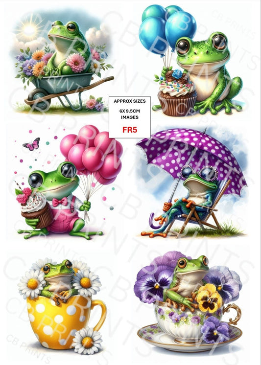 Frog Decoupage Paper FR5 – Mulberry Paper Print