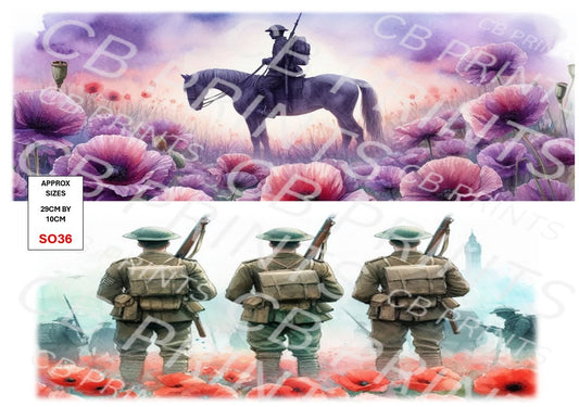 Remembrance Soldier Decoupage Paper Print SO36 – Mulberry Paper