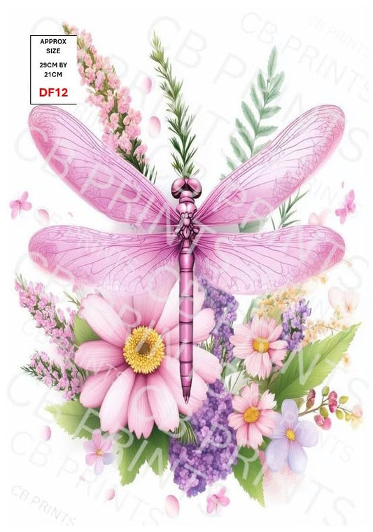 Dragonfly Decoupage Paper Print DF12 – Mulberry Paper