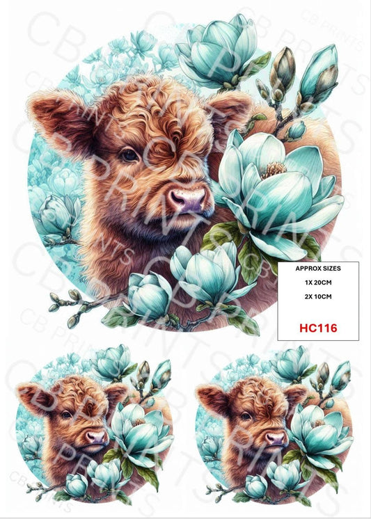 Highland Cow Decoupage Print HC116 | Mulberry Paper